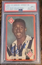 PELE Perrsonal Collection SIGNED 1960-61 Mirroir Sprint  PSA 7 DNA 10 Finest  