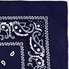 12 Pack 100 Cotton Paisley Bandana Head Wrap Navy Blue