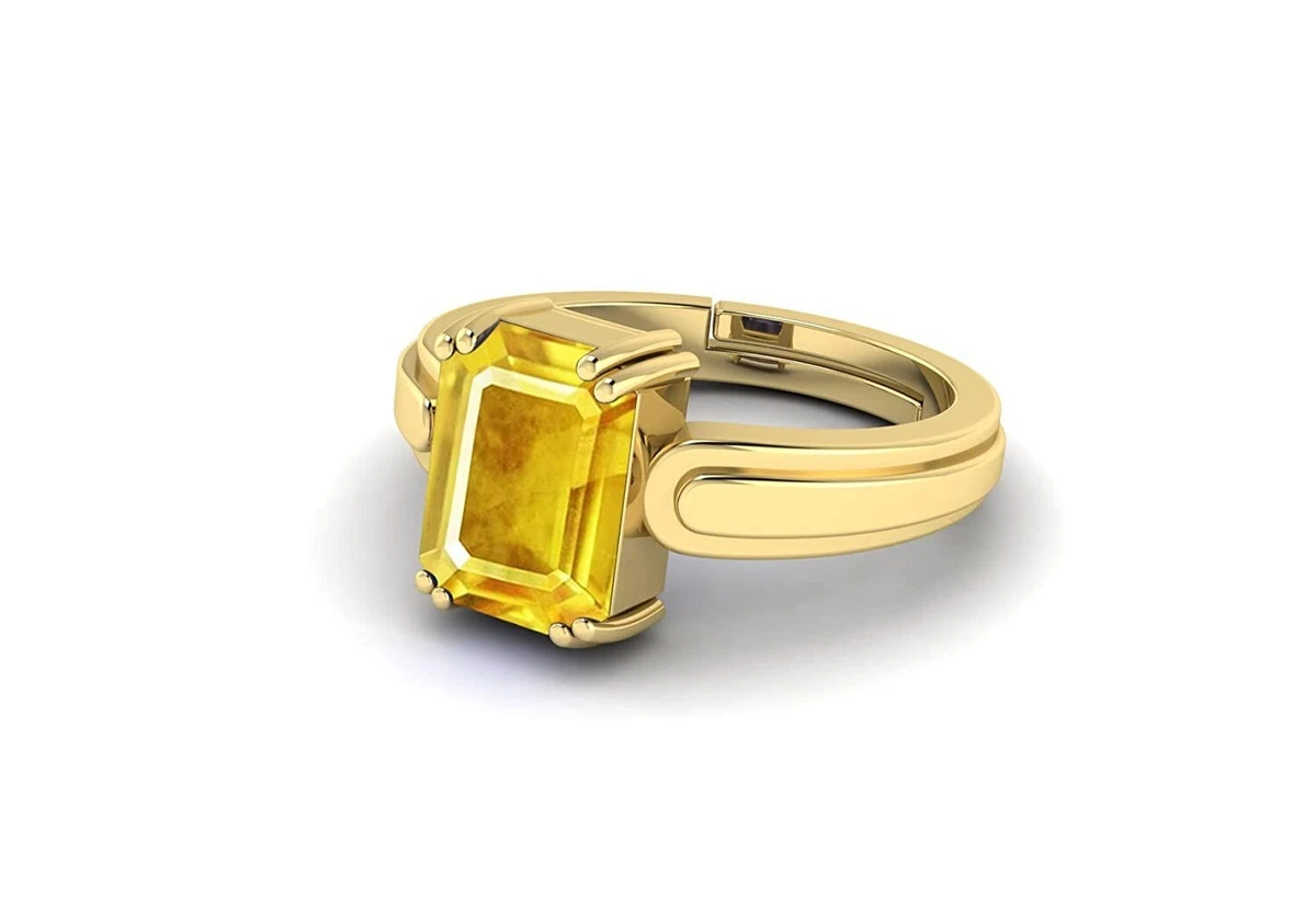 Pukhraj stone gold shop ring design for man
