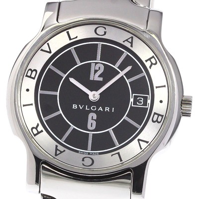 Montre à quartz pour homme BVLGARI Solotempo ST35S date cadran