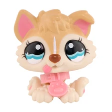 LPS Blond Baby Husky Puppy Dog Cute Mini Toys Pets Figure Animal Kids Gift