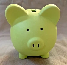 Greenbrier International  Piggy Bank Lime Green