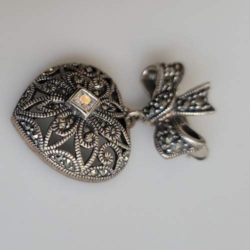 Judith Jack NWOT Sterling Silver Marcasite Bow Pin Brooch - Picture 5 of 8