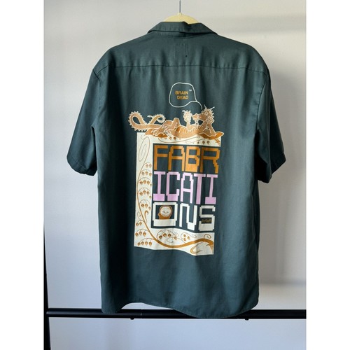 Dickies x Brain Dead Green Printed Dragon Fabrications Shirt - Picture 5 of 9