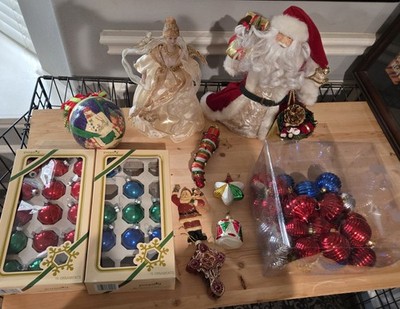 Vintage Christmas Lot. Pyramid Christopher Radko Pinnacle Park Mercury ornaments