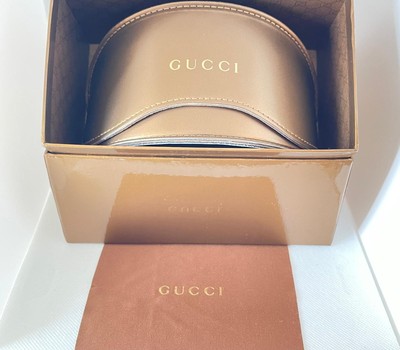 Original GUCCI New Design Brille Sonnenbrille GROSSES GOLD ETUI mit Box Full Set GG