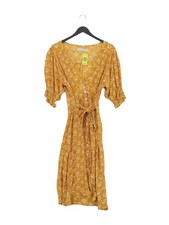 Faithfull The Brand A-Line Midi Dress UK8 in Yellow