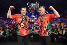 CLAYTON & PRICE Wales Signed Printed Autograph PHOTO Gift Signature Print DARTS