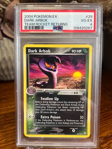Dark Arbok graded PSA 4 for sale on eBay