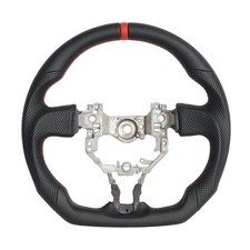Full Leather Flat Steering Wheel For Toyota 86 Subaru BRZ Scion FR-S 2010-2015