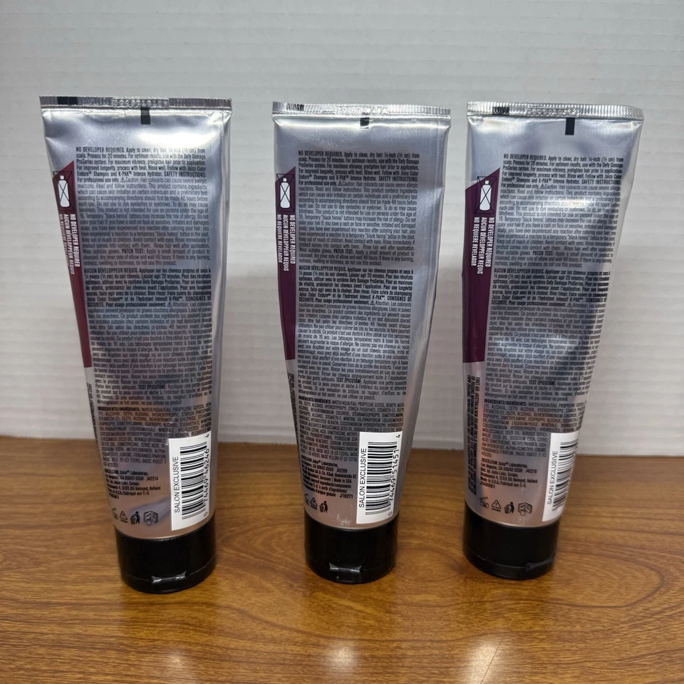 Juego de 3 Joico Color Intensidad Semipermanente Rojo. Passion Berry, magenta 4 oz Foto 3 de 3