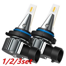 1/2set Auxito Yellow Fanless 9006 HB4 LED Fog Light Lamp Bright 1:1 As Halogen K