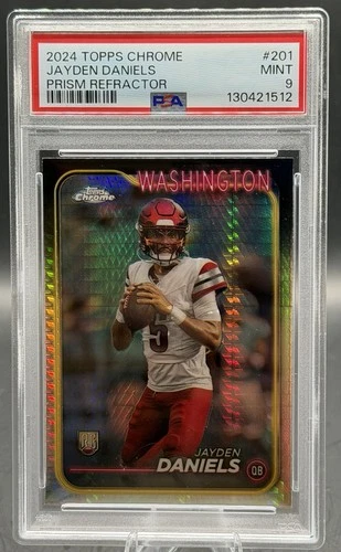 2024 Topps Chrome Jayden Daniels Prism Refractor RC #201 Rookie …MINT!