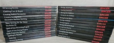 Singer Sewing Reference Library Complete Set of 26 from 1989 Home Decor and More