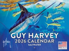 Guy Harvey Saltwater Fish Calendar 2026