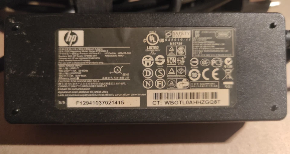 Ladegerät für HP mit Netzkabel Laptop