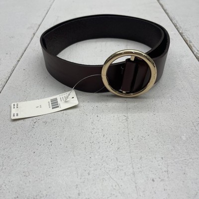 Anthropologie Belt Womens Small Brown Leather Wide Gold  display picture 3