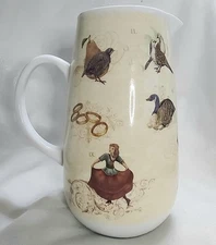 Noble Excellence 9" 64oz Water Pitcher 12 Days of Christmas With Box