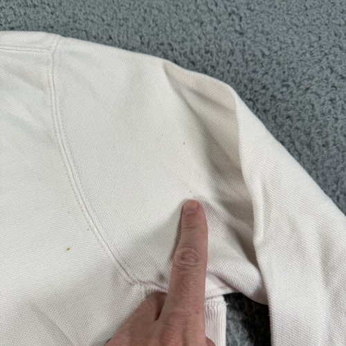 Polo Ralph Lauren Jacket Mens Large White Full Zip Big Pony Number 3 Logo Cotton - Picture 5 of 17