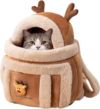 Borsa Da Trasporto per Cani in Peluche, Zaino Invernale per Gatti a Forma Di Ren
