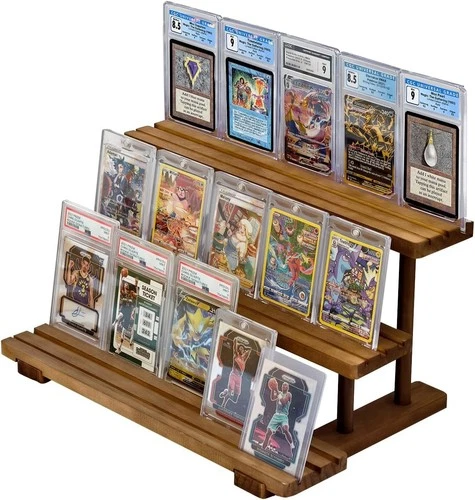 Graded Card Slab Display, 3 Tiers Trading Sport Card Display Stand - Compatible - Picture 1 of 2