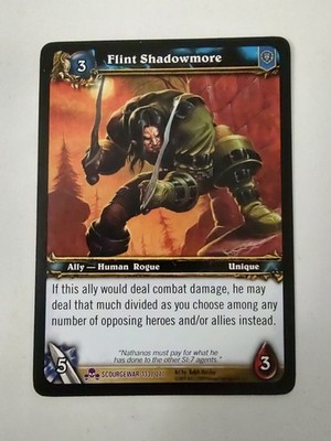 Flint Shadowmore - Scourgewar - World Of Warcraft WoW TCG Epic NM