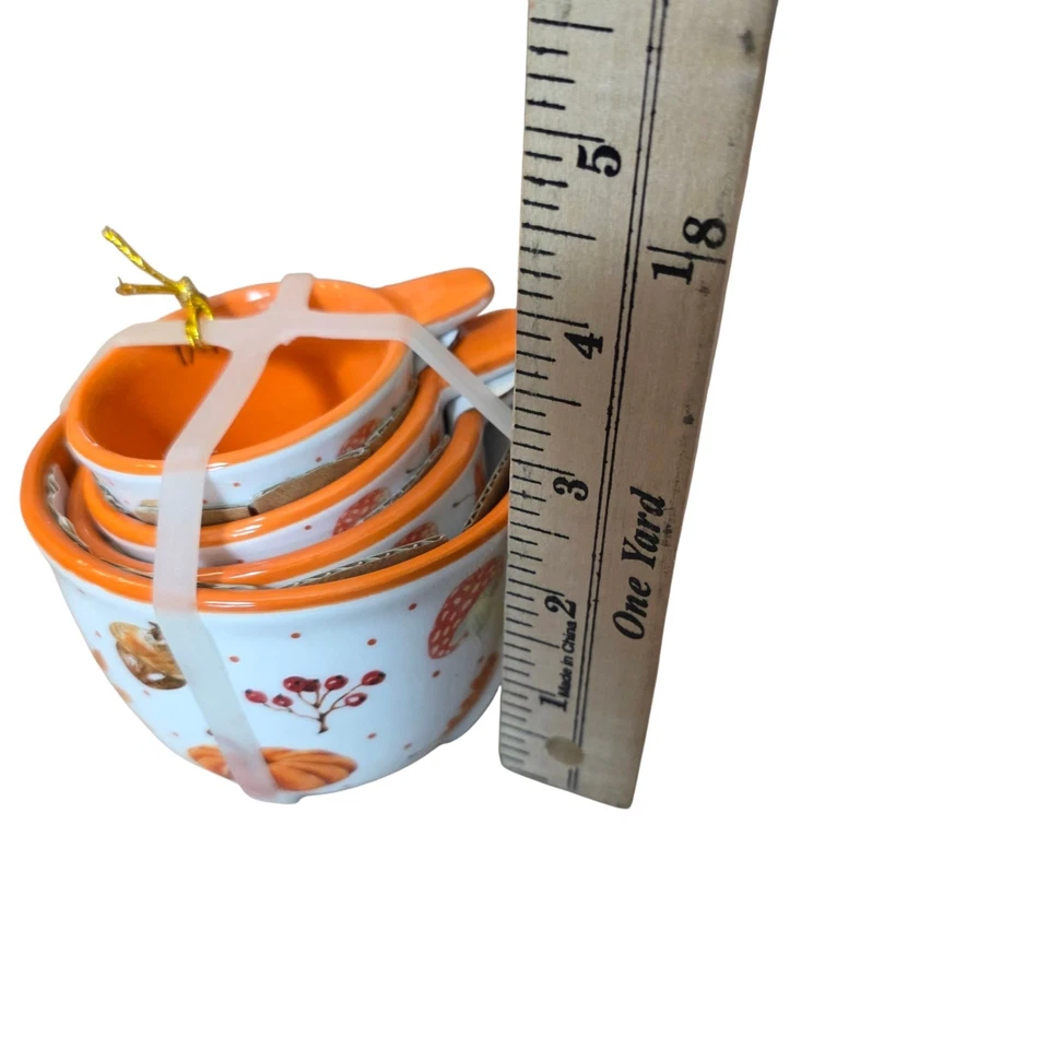 The Bake Shop by Masterclass Autumn Fall Measuring Cups and Creamer Pitcher Set - Image 4 of 4