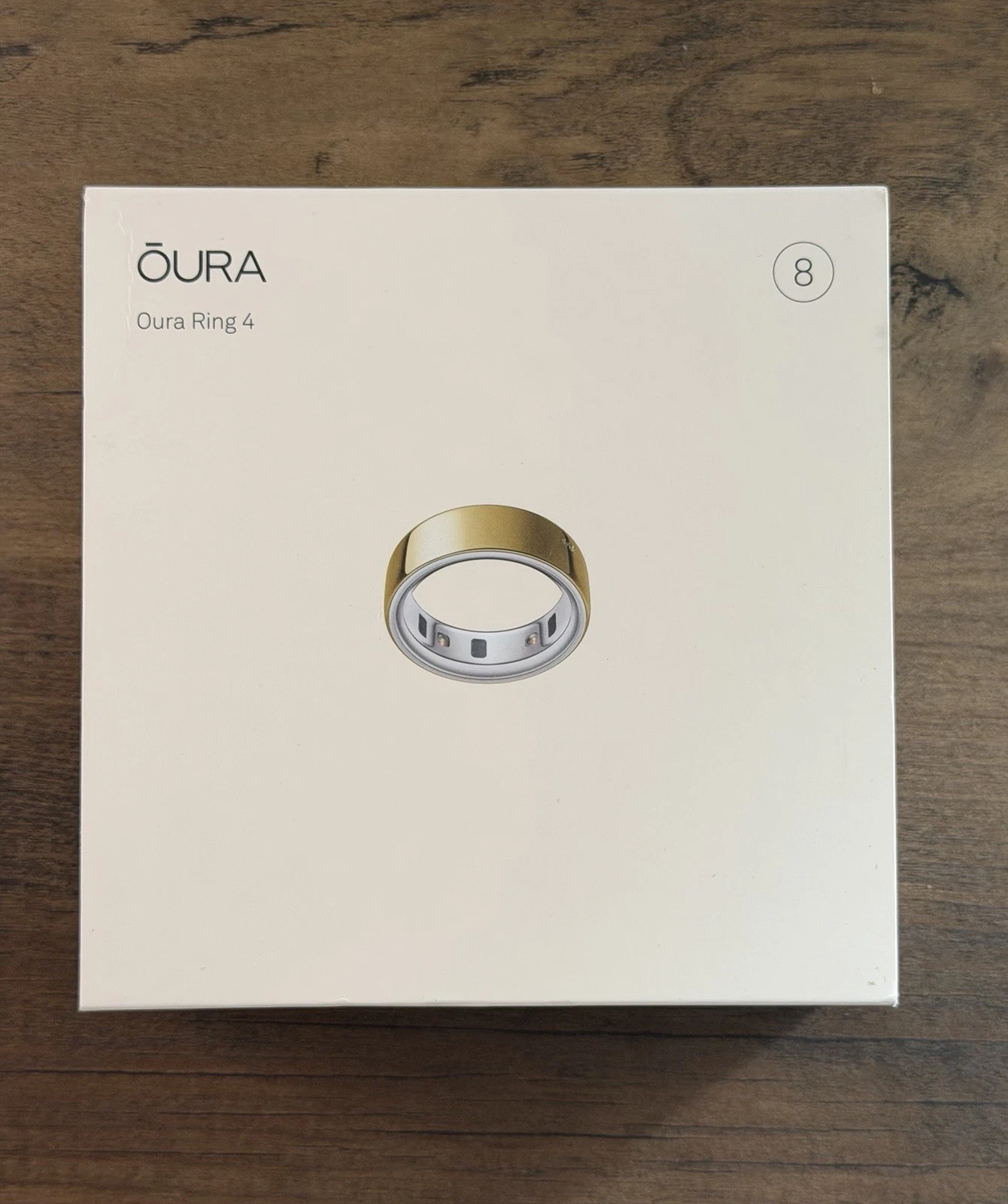 Oura Ring 4 - Size 8 - GOLD - Smart Ring Activity Tracker - Authentic** NEW
