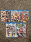 Nintendo Wii U 5 Game Lot, Mario, Smash Bros, NES Remix Tested & Working