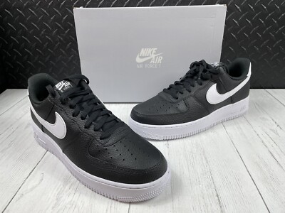New Nike Air Force 1 '07 Leather Shoes Black White CT2302-002