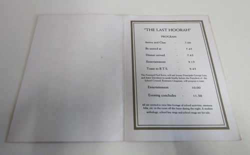 Brunswick Technical School - 'The Last Hoorah' Program - End of an Era - 1990s - Picture 4 of 6