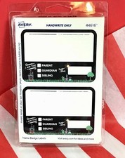 36 Avery 44616 Back to School Name Badges Tags Parent Guardian Sibling P5-25