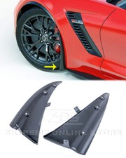 Front Splash Mud Flaps Fits 14-19 Corvette C7 Texture Black Gm Extended Guards
