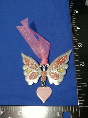 Gloria Duchin  Butterfly & Heart ''Tomorrow Is Another Chance'' Christmas Ornament