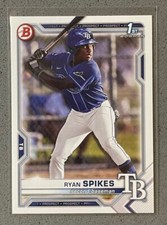 2021 Bowman Draft 1st Baseball MLB #BD-63 Ryan Spikes Base Paper Card Rays