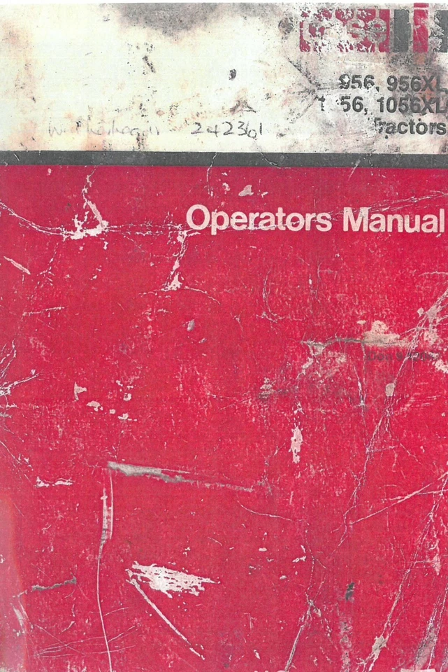 Case IH Tractor 956 956XL 1056 1056XL Operators Manual