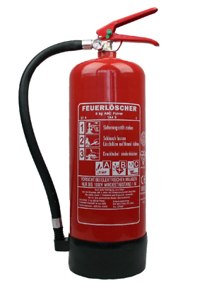 Extincteur 6 KG ABC Poudre Pression Permanente - 27A 183B, Usage Commercial Ou Atelier