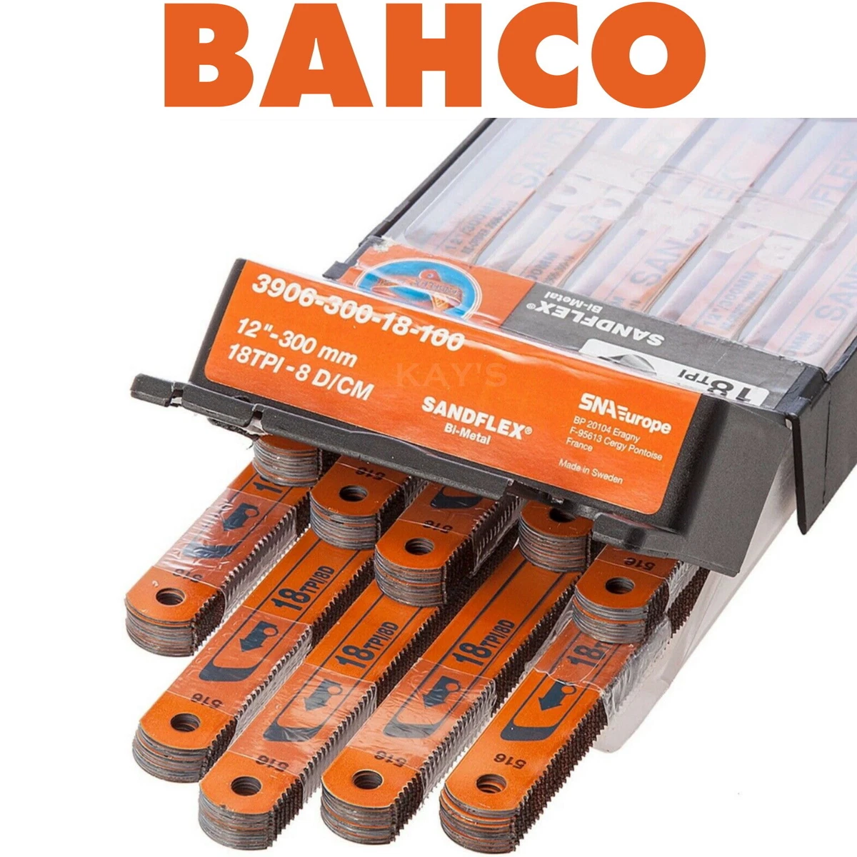 BAHCO Sandflex Hacksaw Blades 300mm 12
