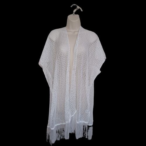 Ardene Women's White Crochet Tunic Beach Wear Swim Suit Coverups Mini