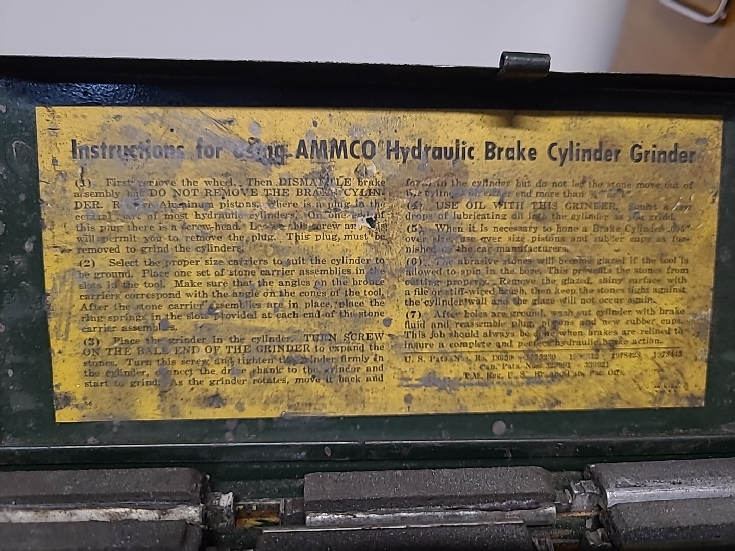 Ammco Hydraulic Cylinder GrinderSelf Lubricating w/ Case eBay