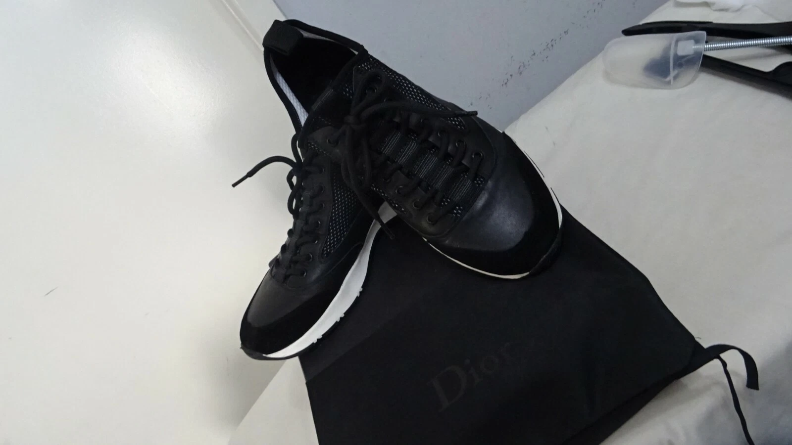 BASKETS homme Dior B05 en maille technique noire et veau Royaume Uni 10/ue 44