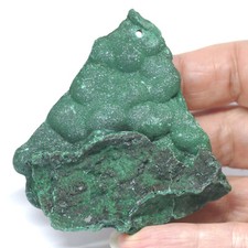MALACHIT Mineralien Stufe mit Bohrung zum Aufhängen ca. 67 x 67 x 16mm Kongo