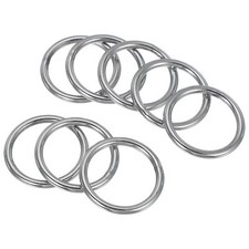 1.6" Metal O Ring 8 Pcs Heavy Duty 304 Stainless Steel O Rings Welded Round R...