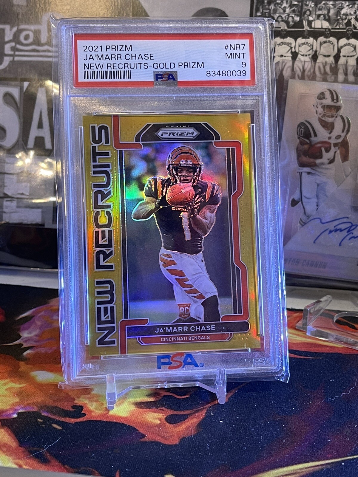JaMarr Chase Panini Prizm New Recruits #NR7 Gold Prizm