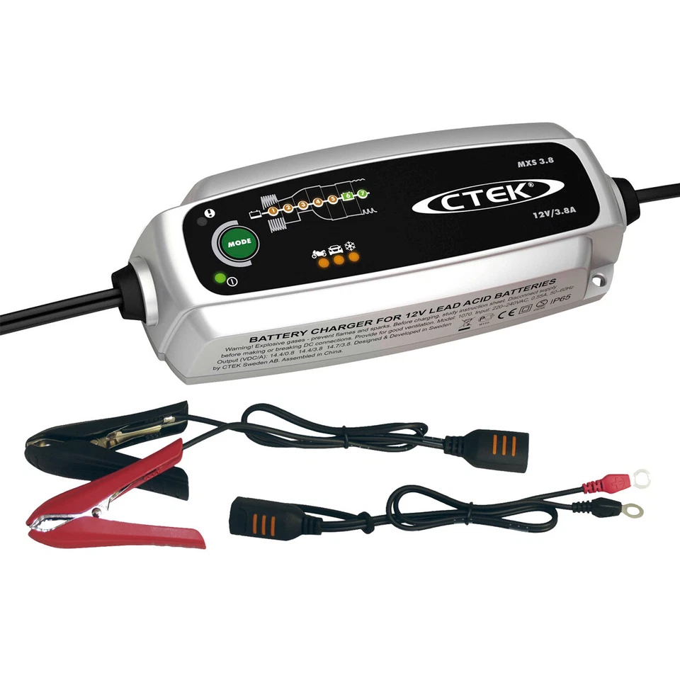 CTEK SMART CHARGERS GMBH Cargador de batería CTEK MXS 3.8 12V 3.8A dispositivo de conservación 1.2-130 Ah