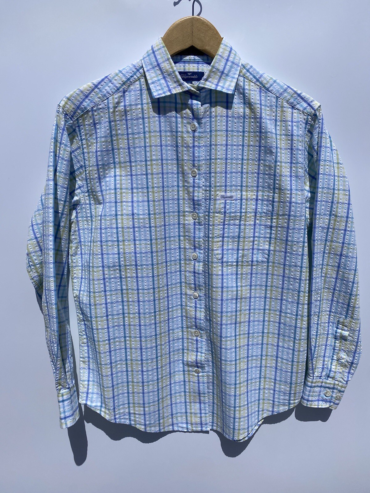 Faconnable Multicolor Plaid Button Down Long Slee… - image 1