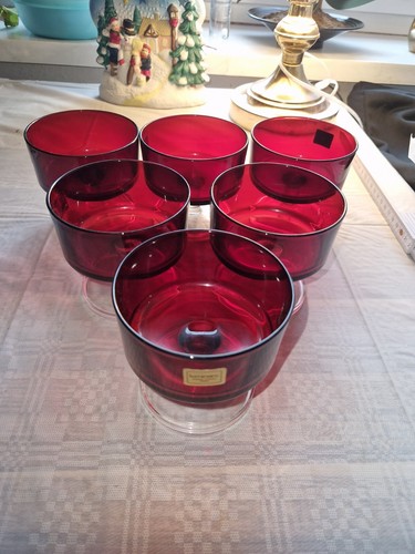 6 Champagner Schalen von Luminarc in Rot - Bild 2 von 3