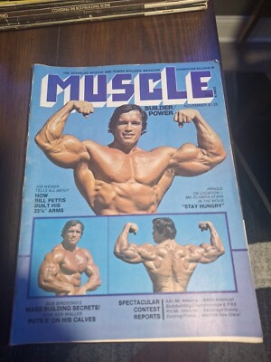 Vintage-Muscle Builder/Power Magazine November 1975 Arnold Schwarzenegger Cover