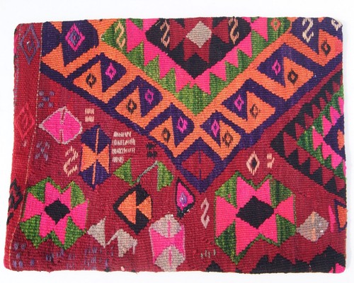 Cubierta de almohada Van Kilim kurda de diseño para el hogar 24""x18"" alfombra de área kilim tejida a mano - Imagen 2 de 3