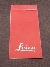 1987 Leica Leitz Photographic Equipment Price List